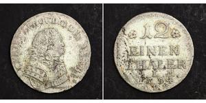 1/12 Thaler Mecklemburgo-Schwerin (1352-1918) Vellón Plata 