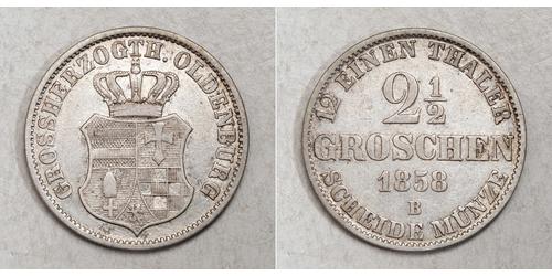1/12 Талер Grand Duchy of Oldenburg (1814 - 1918) Серебро Peter Friedrich Wilhelm, Duke of Oldenburg