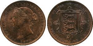 1/13 Shilling Jersey Cuivre Victoria (1819 - 1901)
