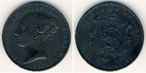 1/13 Shilling Jersey (1066 - ) Kupfer Victoria (1819 - 1901)