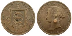1/13 Shilling Baliato di Jersey (1066 - )  Vittoria (1819 - 1901)