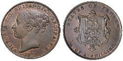 1/13 Shilling 泽西 (1066 - ) 銅 维多利亚 (英国君主)