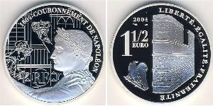 1 1/2 Euro Francia Argento 