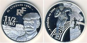 1 1/2 Euro Francia Plata 