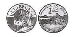 1 1/2 Euro Frankreich Silber 