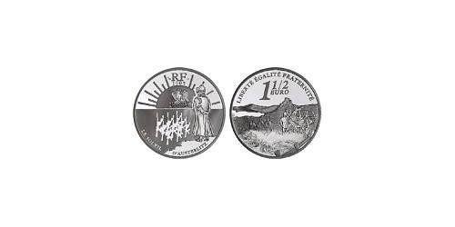1 1/2 Euro Frankreich Silber 