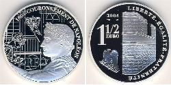 1 1/2 Euro 法国 銀 