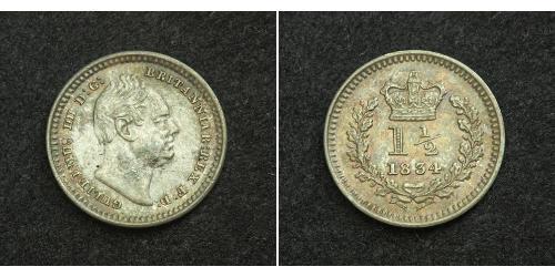 1 1/2 Penny Reino Unido de Gran Bretaña e Irlanda (1801-1922) Plata Guillermo IV (1765-1837)