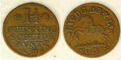 1-1/2 Pfennig States of Germany Cobre 