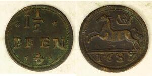 1-1/2 Pfennig States of Germany Copper 