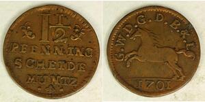1-1/2 Pfennig States of Germany Kupfer 
