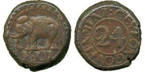 1/24 Rixdollar / 2 Stiver Sri Lanka (1948 - ) Cobre 