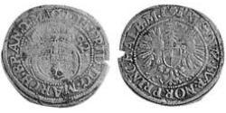 1/24 Thaler Principato di Ansbach (1398–1792) Argento Giovanni Federico di Brandeburgo-Ansbach(1654 – 1686)