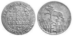 1/24 Thaler Anhalt-Bernbourg (1603 - 1863) Billon Argent Victor-Frédéric d