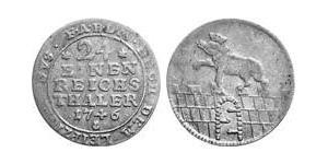 1/24 Thaler Anhalt-Bernburg (1603 - 1863) Billon Silber Viktor II. Friedrich (Anhalt-Bernburg)(1700 – 1765)