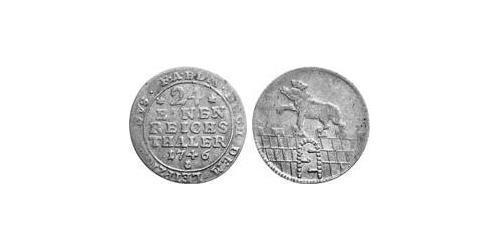 1/24 Thaler Anhalt-Bernburg (1603 - 1863) Billon Silber Viktor II. Friedrich (Anhalt-Bernburg)(1700 – 1765)