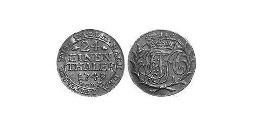 1/24 Thaler Fürstentum Anhalt-Zerbst  (1544 - 1796) Billon Silber Friedrich August (Anhalt-Zerbst)(1734 – 1793)