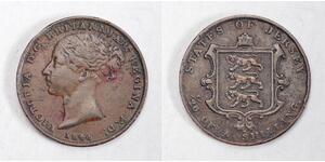 1/26 Shilling Jersey (1066 - ) Cobre Victoria (1819 - 1901)