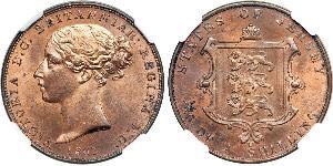1/26 Shilling Jersey (1066 - ) Copper Victoria (1819 - 1901)