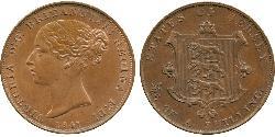 1/26 Shilling 泽西 (1066 - ) 銅 维多利亚 (英国君主)