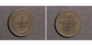 1/2 Baiocco Papal States (752-1870) Copper Pope Pius IX (1792- 1878)