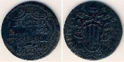 1/2 Baiocco Papal States (752-1870) Copper 
