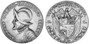 1/2 Balboa Panama Argent Vasco Núñez de Balboa (1475 – 1519)