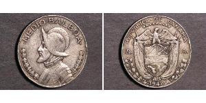 1/2 Balboa Panamá Argento Vasco Núñez de Balboa (1475 – 1519)