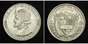 1/2 Balboa Panamá Plata Vasco Núñez de Balboa (1475 – 1519)