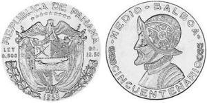 1/2 Balboa Panama Silber Vasco Núñez de Balboa (1475 – 1519)