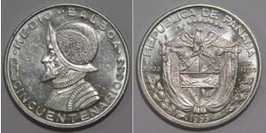 1/2 Balboa Panama Silber Vasco Núñez de Balboa (1475 – 1519)