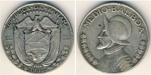 1/2 Balboa Panama Silber Vasco Núñez de Balboa (1475 – 1519)