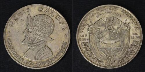 1/2 Balboa Republic of Panama Silver Vasco Núñez de Balboa (1475 – 1519)