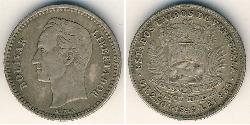 1/2 Bolivar Venezuela Argent 