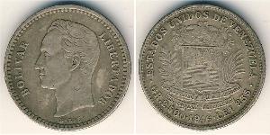 1/2 Bolivar Venezuela (1811 - ) Silver 
