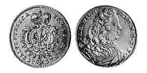 1/2 Carolin Fürstentum Ansbach (1398–1792) Gold Karl Wilhelm Friedrich (Brandenburg-Ansbach)(1712 – 1757)