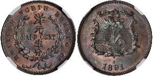 1/2 Cent Bornéo du Nord (1882-1963) Bronze 