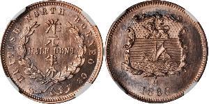 1/2 Cent Bornéo du Nord (1882-1963) Bronze 