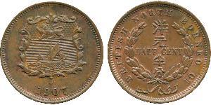 1/2 Cent North Borneo (1882-1963) Bronze 