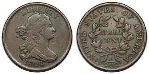 1/2 Cent Estados Unidos de América (1776 - ) Cobre 