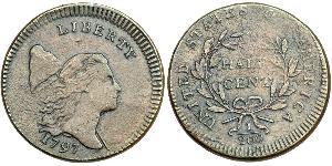 1/2 Cent Estados Unidos de América (1776 - ) Cobre 