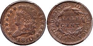 1/2 Cent Estados Unidos de América (1776 - ) Cobre 
