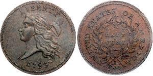 1/2 Cent Estados Unidos de América (1776 - ) Cobre 