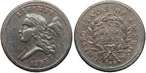 1/2 Cent Estados Unidos de América (1776 - ) Cobre 