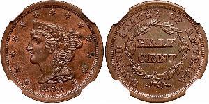 1/2 Cent Estados Unidos de América (1776 - ) Cobre 