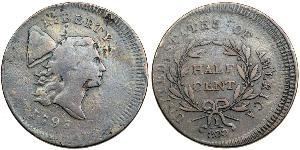 1/2 Cent Estados Unidos de América (1776 - ) Cobre 