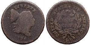 1/2 Cent Estados Unidos de América (1776 - ) Cobre 