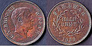 1/2 Cent Sarawak Cobre 