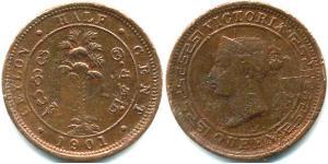 1/2 Cent Sri Lanka (1948 - ) Cobre Victoria (1819 - 1901)