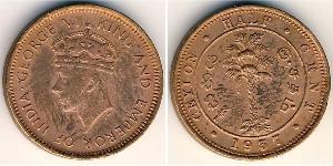 1/2 Cent Sri Lanka/Ceylon (1948 - ) Copper George VI (1895-1952)